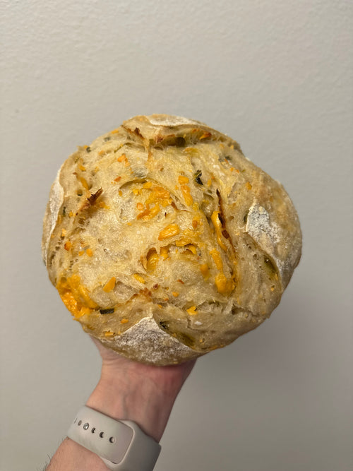 Jalapeño and Cheddar Cheese Sourdough Loaf