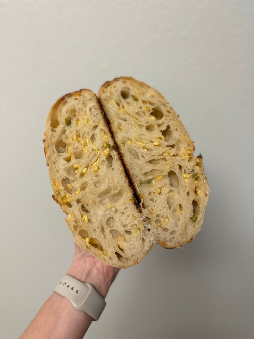 Jalapeño and Cheddar Cheese Sourdough Loaf